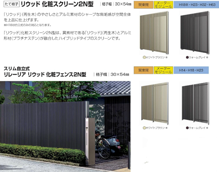 国内即発送 DIY 建材市場 STYLE-JAPAN-GROUPスクリーンフェンス 目隠し YKK YKKap リレーリア フェンス 1N型 フェンス本体  柱セット 単体用 関東間 木目調カラー H18F 形材フェンスガーデン 塀 壁